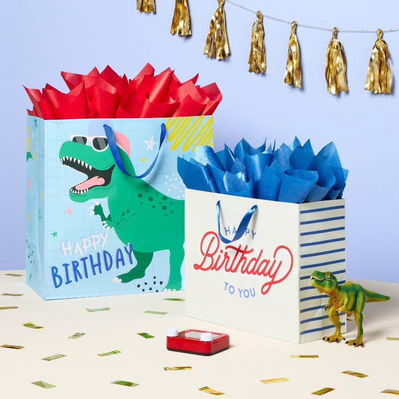 slide 2 of 3, 8ct Tissue Paper Blue - Spritz™: Gift Packaging Accessories, Solid Pattern, Fall Season, 16.5" x 24", 8 ct