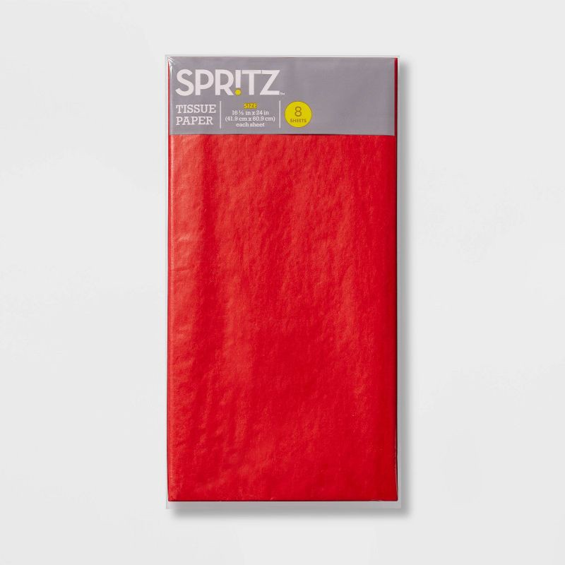 slide 3 of 3, 8ct Pegged Tissue Paper Red - Spritz™, 8 ct