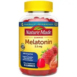 Nature Made Melatonin 100% Drug Free Sleep Aid for Adults 2.5mg Gummies - 80ct