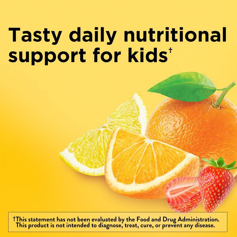 slide 4 of 9, Nature Made Kids First Multi Plus Omega 3 Kids Multivitamin Gummies - Strawberry, Lemon & Orange - 70ct, 70 ct