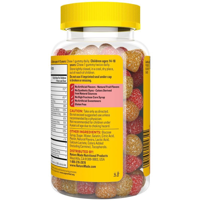 slide 5 of 6, Nature Made Kids First Multi Plus Omega 3 Kids Multivitamin Gummies - Strawberry, Lemon & Orange - 70ct, 70 ct