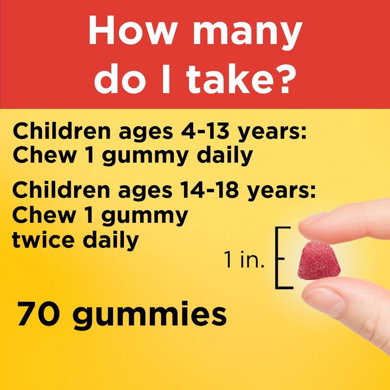 slide 6 of 9, Nature Made Kids First Multi Plus Omega 3 Kids Multivitamin Gummies - Strawberry, Lemon & Orange - 70ct, 70 ct