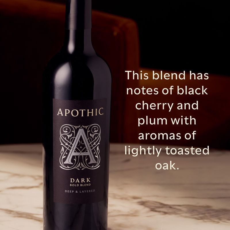 slide 5 of 5, Apothic Dark Red Blend Red Wine - 750ml Bottle, 750 ml