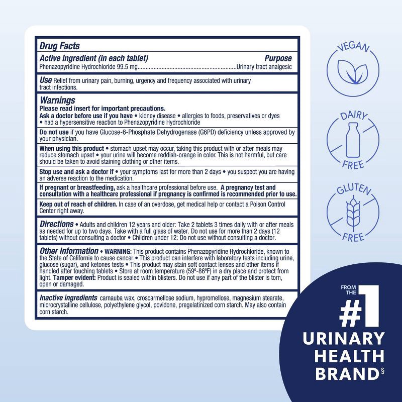 slide 5 of 9, AZO Maximum Strength Urinary Pain Relief, UTI Pain Reliever - 24ct, 24 ct