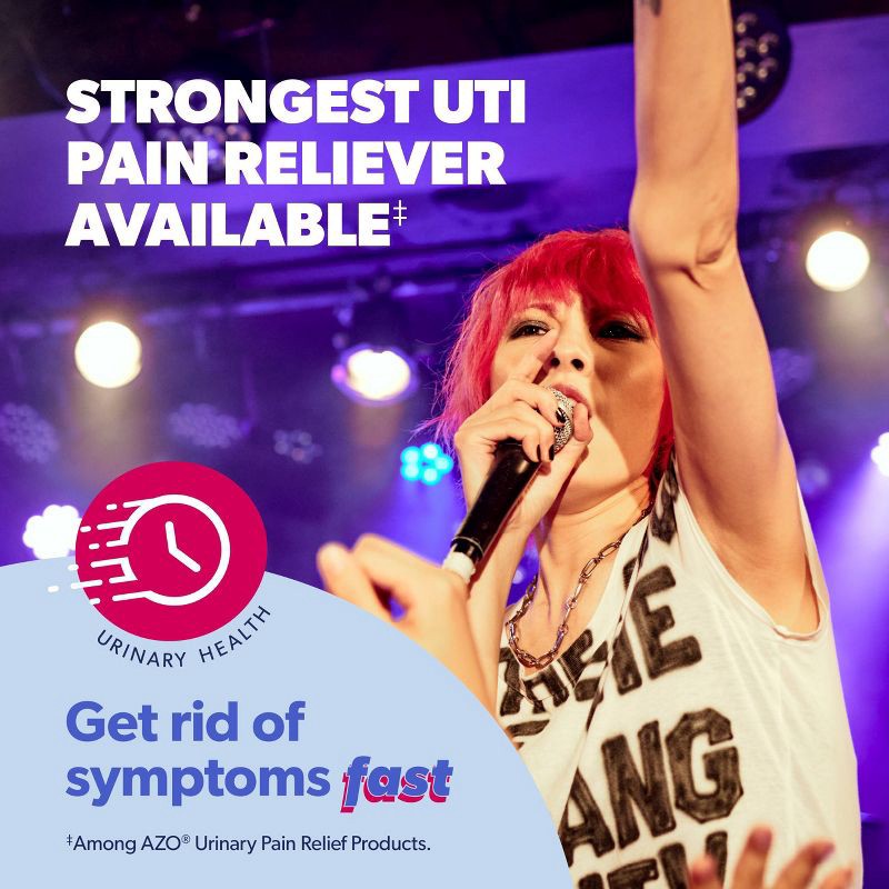 slide 8 of 9, AZO Maximum Strength Urinary Pain Relief, UTI Pain Reliever - 24ct, 24 ct