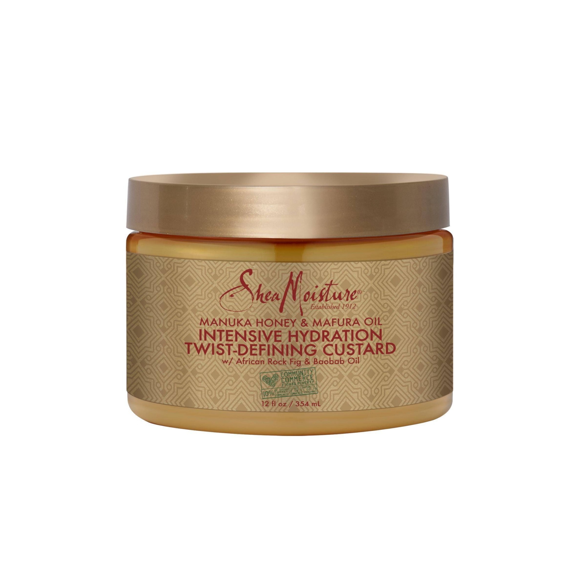 slide 1 of 1, SheaMoisture Intensive Hydration Twist-Defining Custard Manuka Honey & Mafura Oil, 12 oz