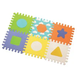 Infantino Go gaga! Soft Foam Puzzle Mat: Shapes Pattern, Baby Playmats, 17.5" Length