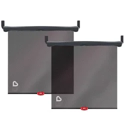 Munchkin Sun Safety Car Window Rollershade with Heat Alert - Black - 2pk