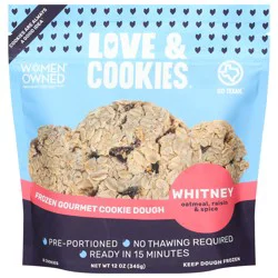 Love & Cookies Frozen Gourmet Cookie Dough - Oatmeal Raisin & Spice