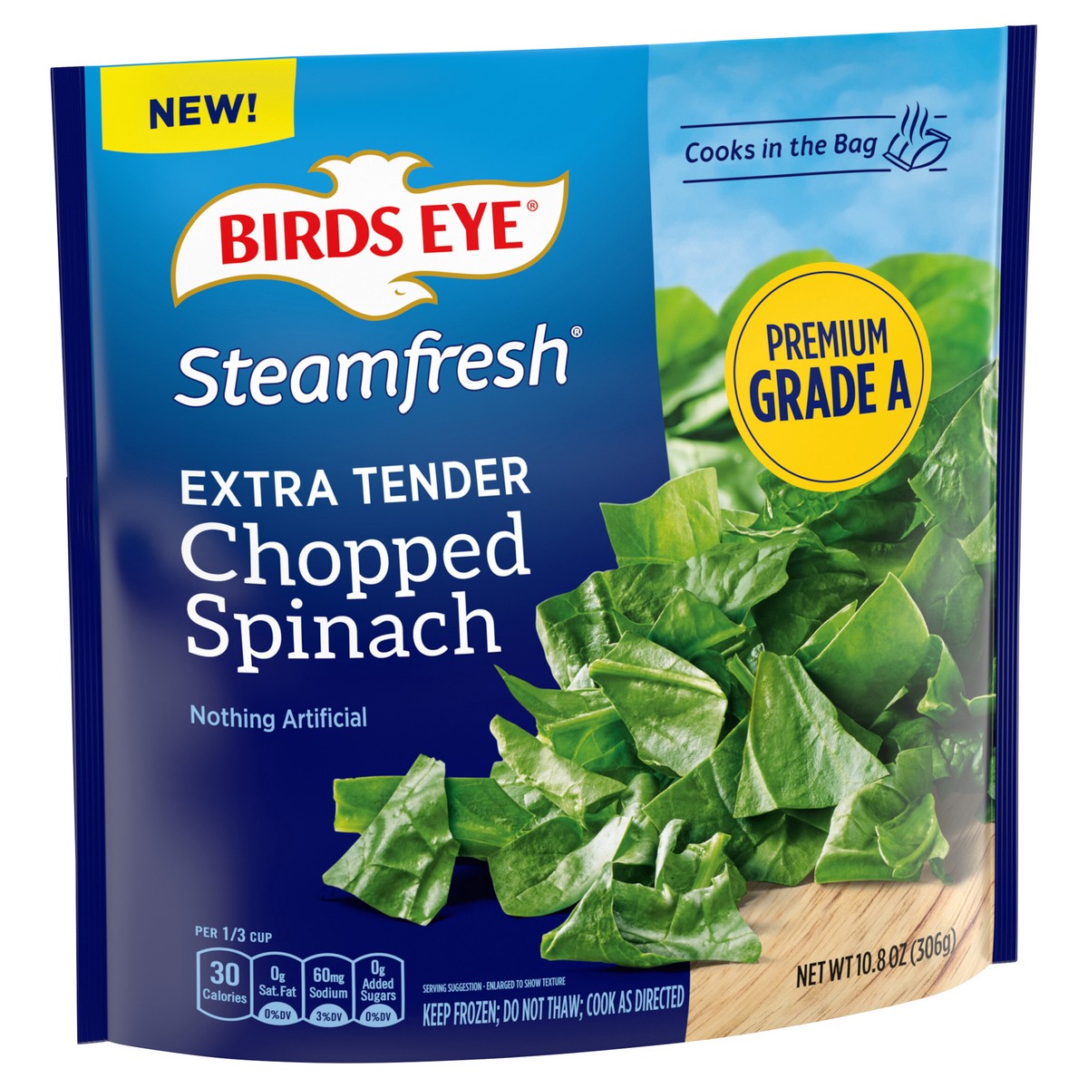 slide 6 of 13, Birds Eye Extra Tender Chopped Spinach Frozen Vegetables, 10.8 oz., 10.8 oz