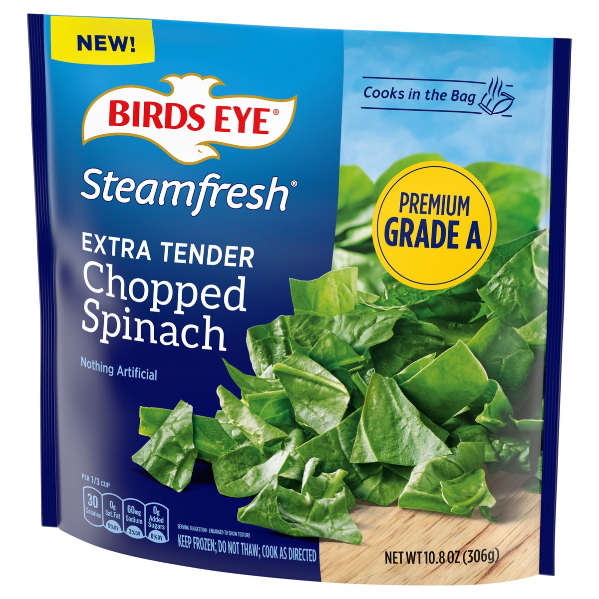 slide 9 of 13, Birds Eye Extra Tender Chopped Spinach Frozen Vegetables, 10.8 oz., 10.8 oz