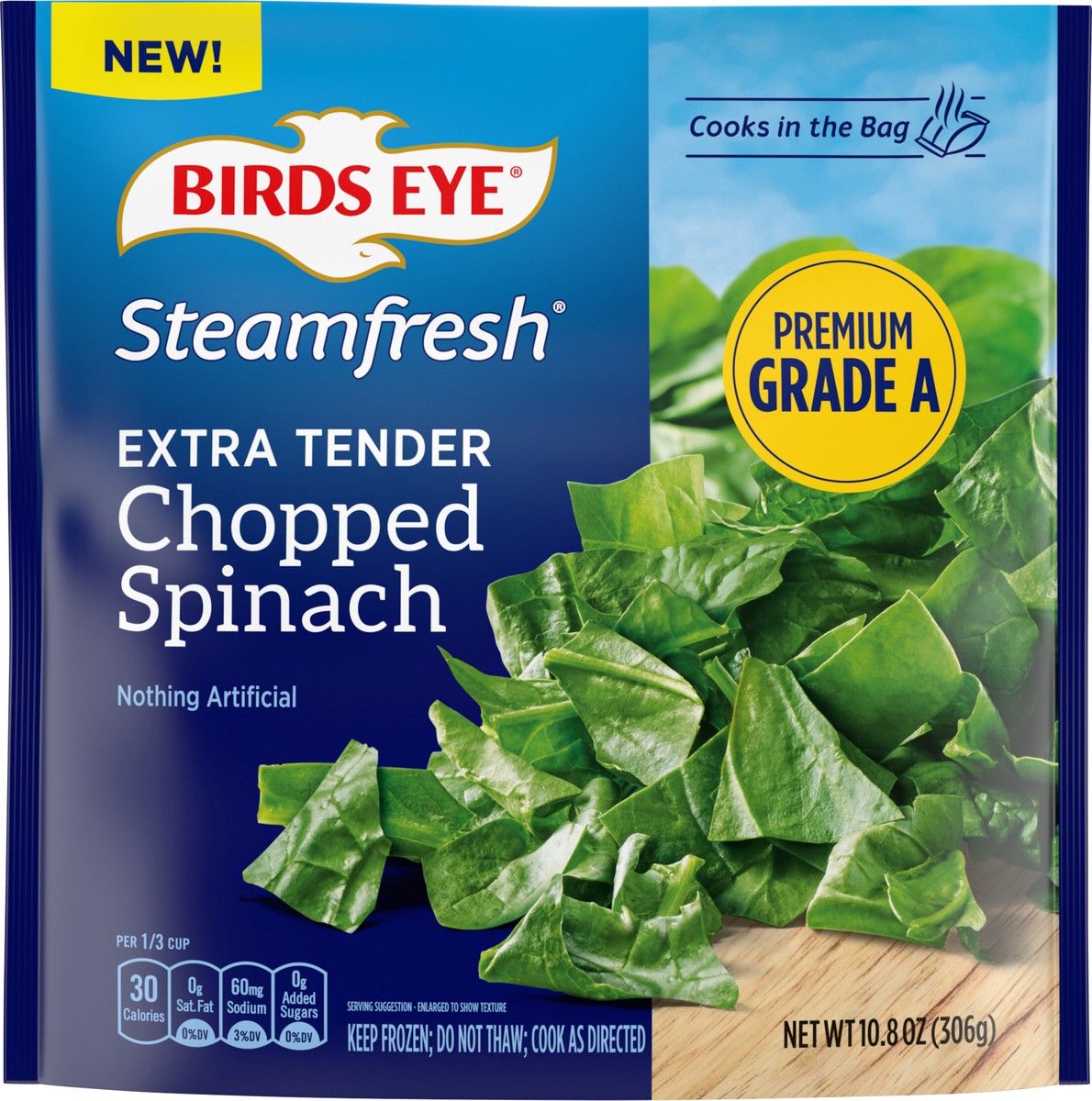 slide 4 of 13, Birds Eye Extra Tender Chopped Spinach Frozen Vegetables, 10.8 oz., 10.8 oz