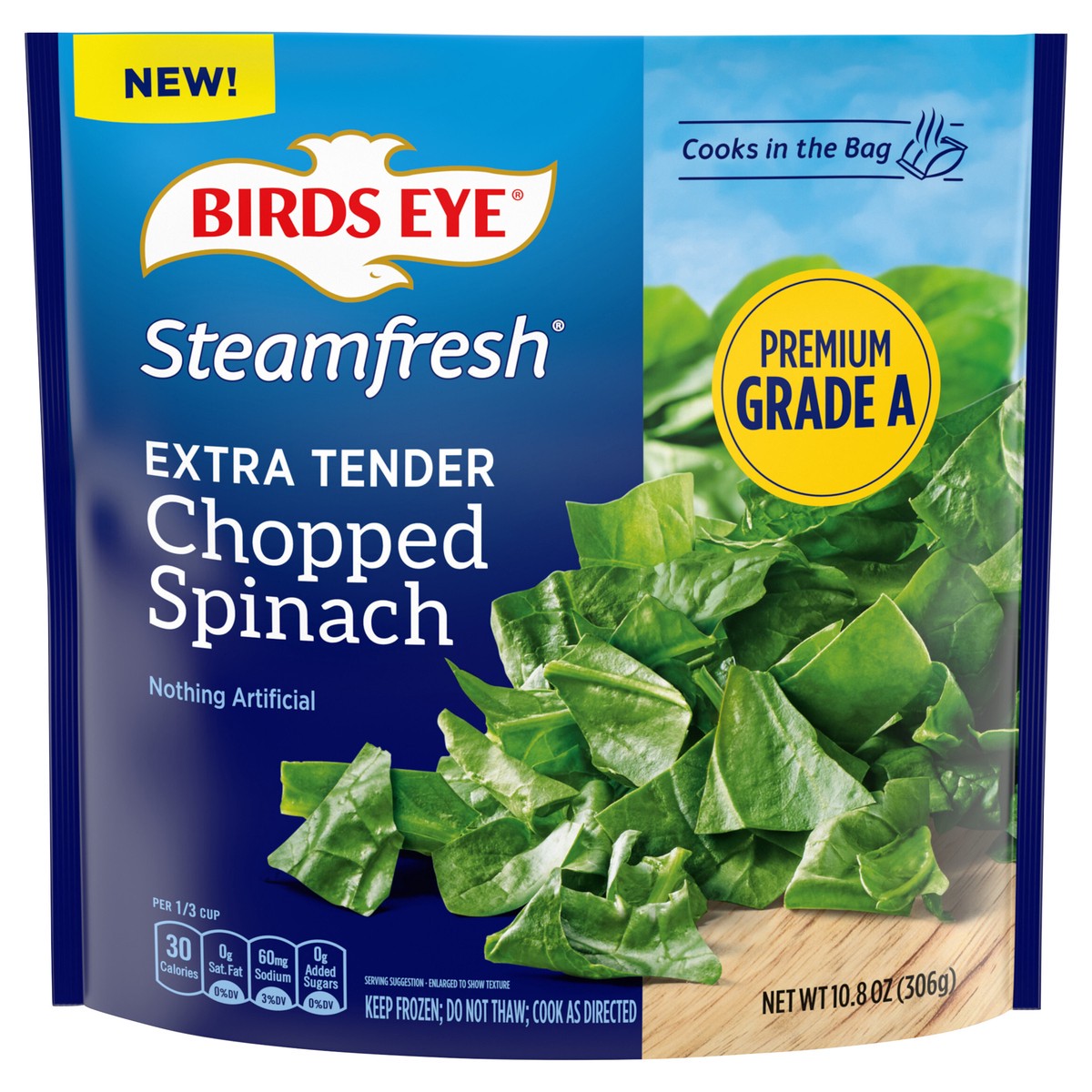 slide 2 of 13, Birds Eye Extra Tender Chopped Spinach Frozen Vegetables, 10.8 oz., 10.8 oz