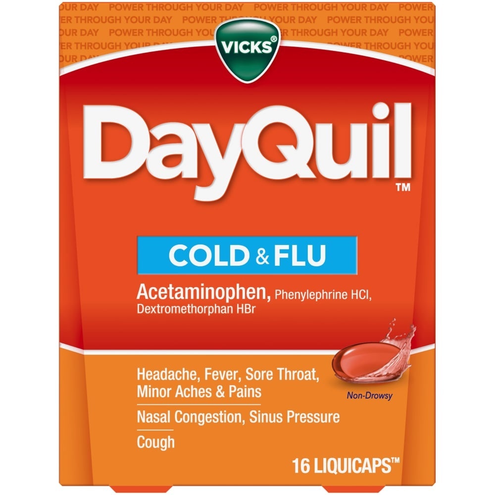 slide 1 of 1, DayQuil Vicks Dayquil Liquicaps, 16 ct