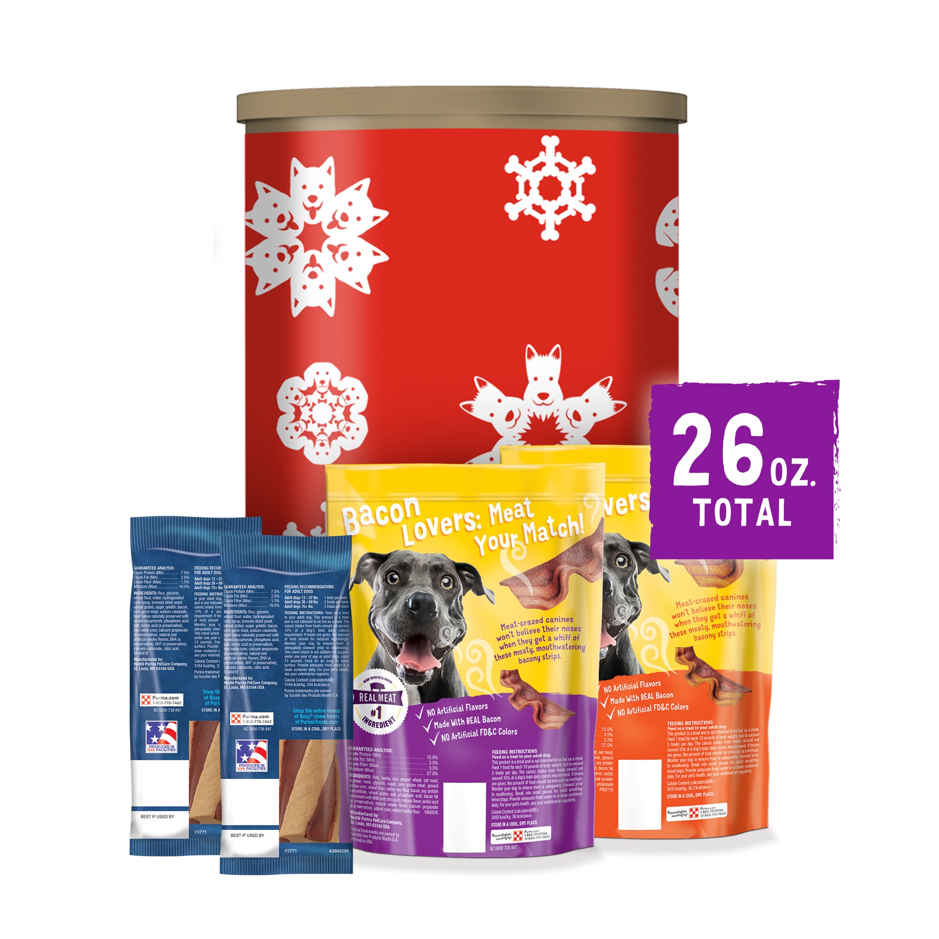 slide 2 of 2, Beggin' Purina Beggin' With Busy Holiday Dog Treats, Holiday Tin, 1 ct