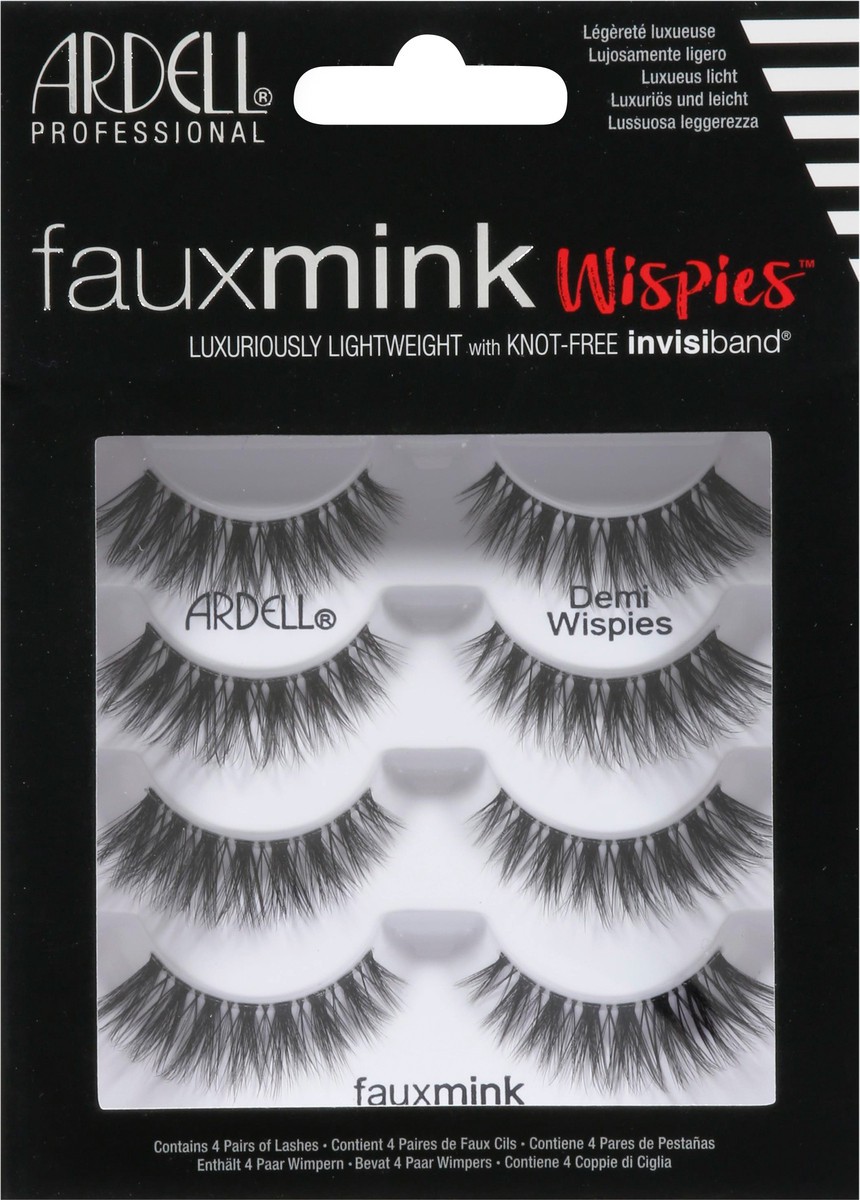 slide 6 of 13, Ardell Fauxmink Wispies Lashes 4 ea, 4 ct