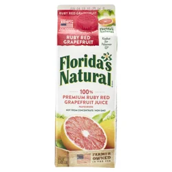Florida's Natural 100% Premium Ruby Red Grapefruit Juice 52 fl oz