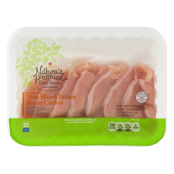 slide 1 of 1, Nature's Promise Turkey Breast Cutlets Thin Sliced Fresh, per lb