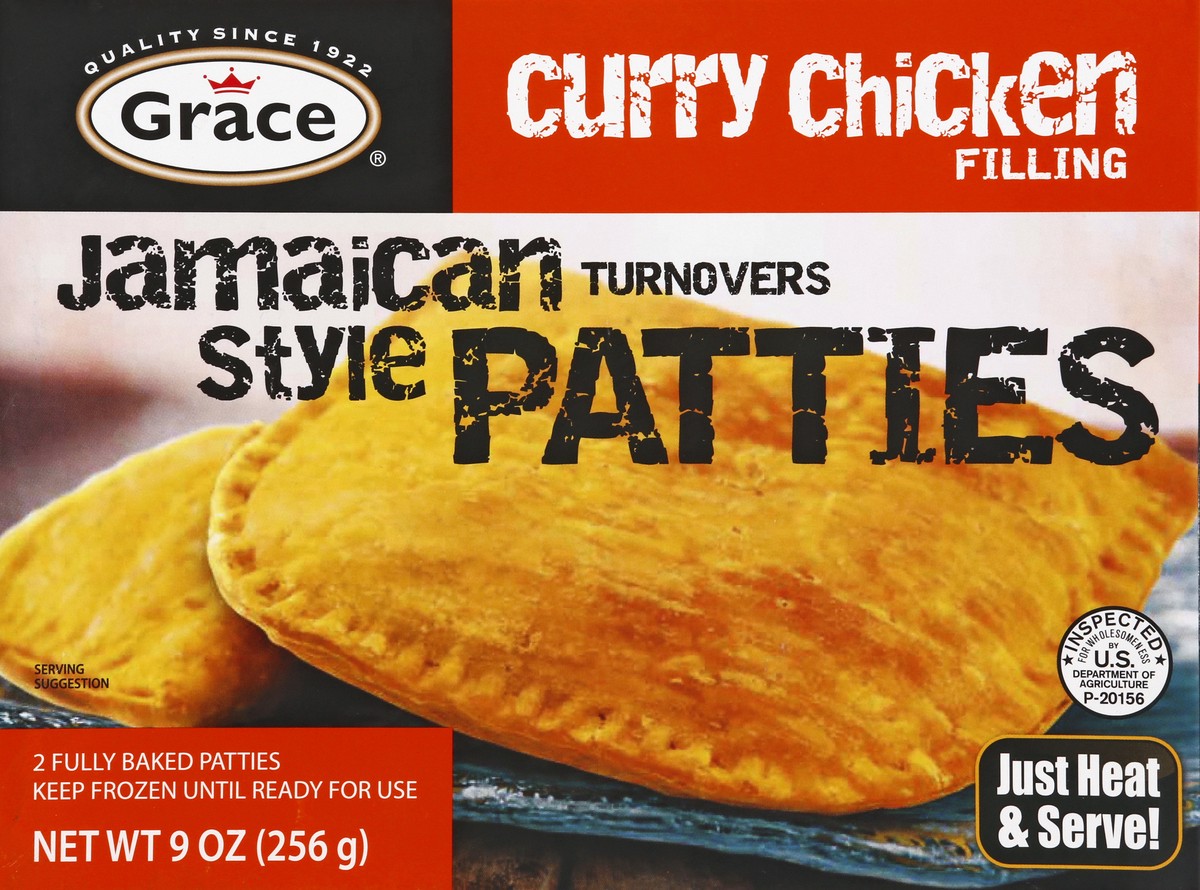 slide 1 of 1, Grace Curry Chicken Patties, 9 oz