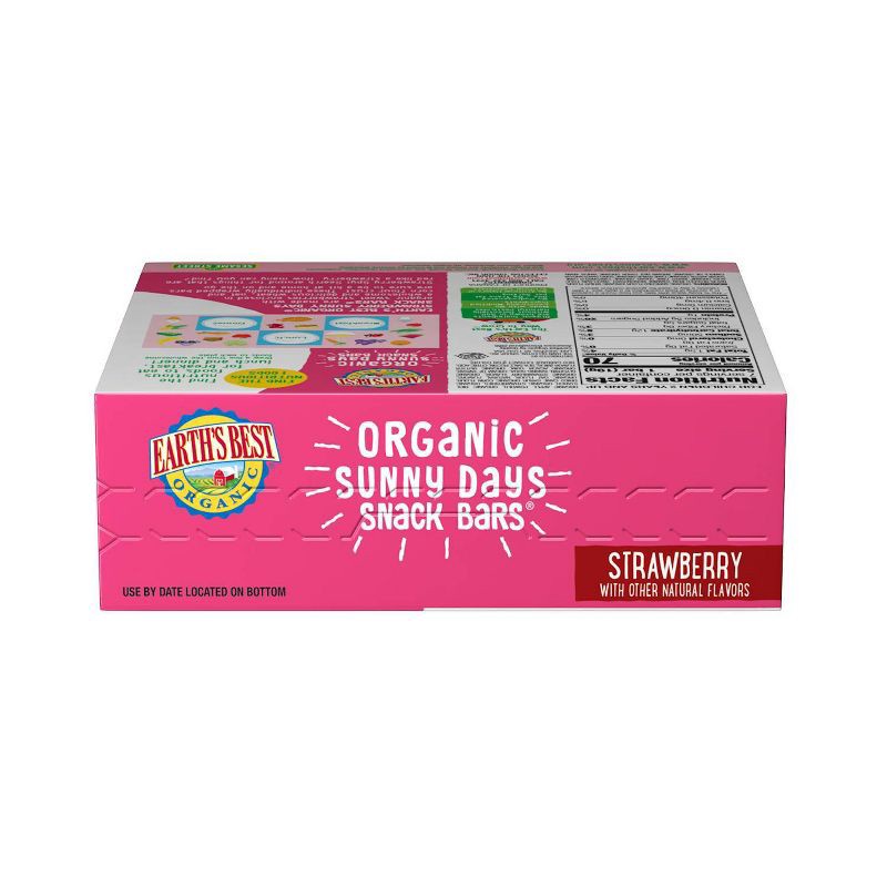 slide 3 of 5, Earth's Best Sesame Street Organic Sunny Days Strawberry Snack Bars - 7ct/0.67oz Each, 7 ct, 0.67 oz