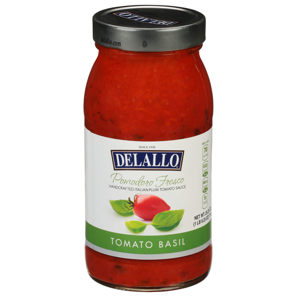 slide 1 of 1, DeLallo Pomodoro Fresco Tomato Basil Sauce, 25.25 oz