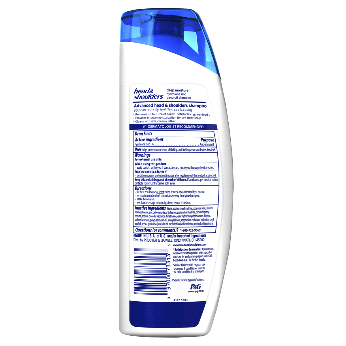 slide 3 of 6, Head & Shoulders Deep Moisture Daily Shampoo, 12.8 fl oz