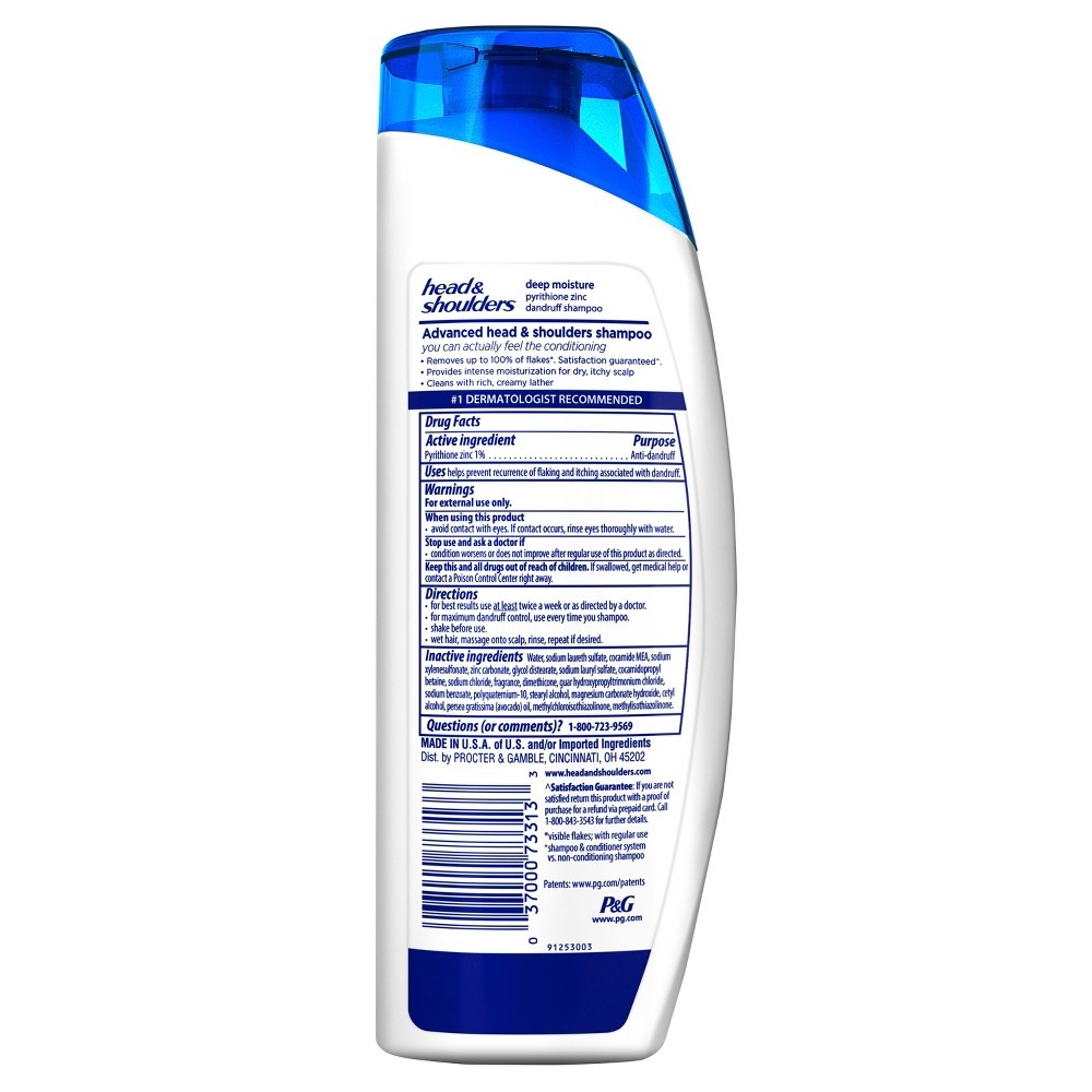 slide 6 of 6, Head & Shoulders Deep Moisture Daily Shampoo, 12.8 fl oz