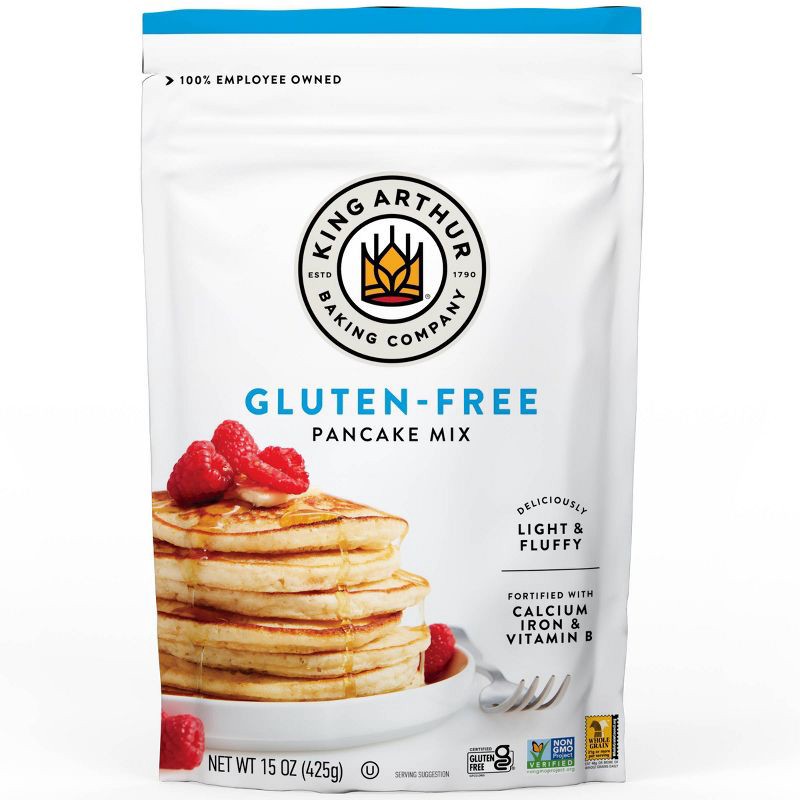 slide 1 of 4, King Arthur Flour Gluten Free Pancake Mix - 15oz, 15 oz