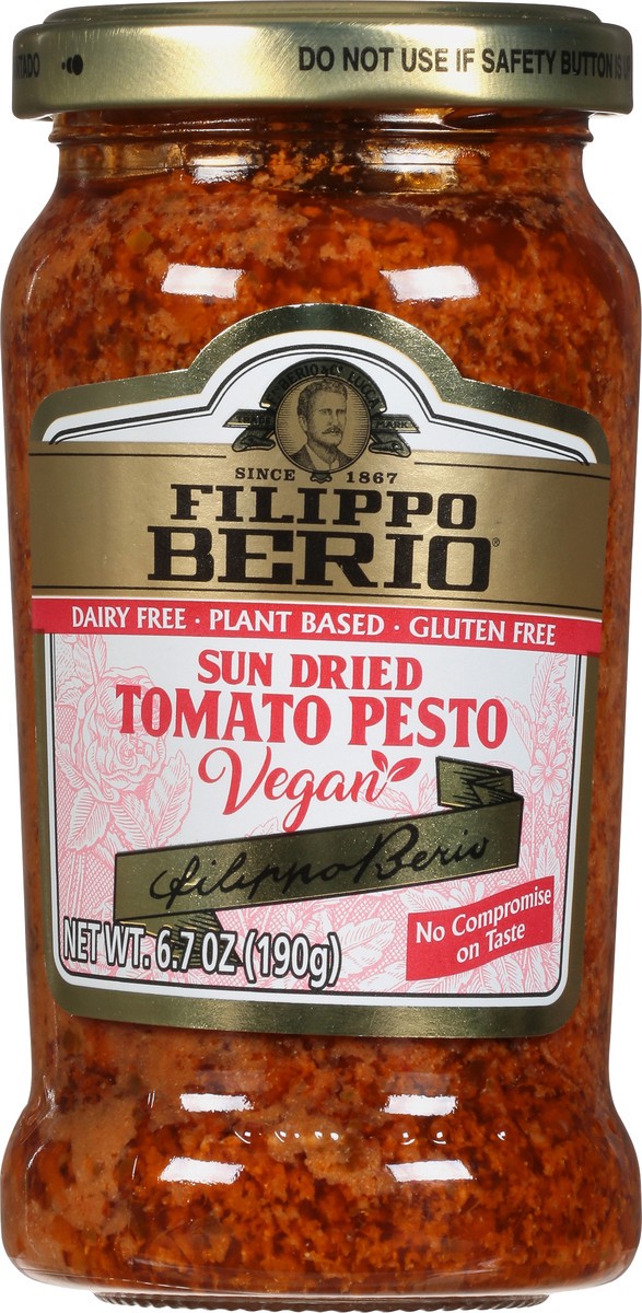 slide 7 of 9, Filippo Berio Sun Dried Vegan Tomato Pesto 6.7 oz, 6.7 oz