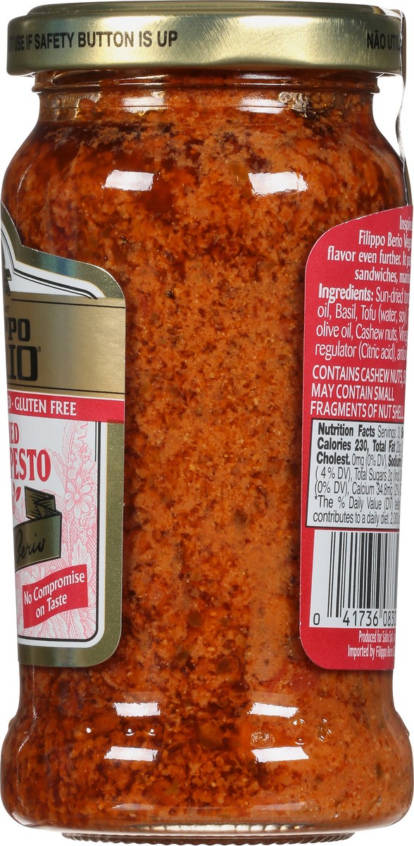 slide 9 of 9, Filippo Berio Sun Dried Vegan Tomato Pesto 6.7 oz, 6.7 oz