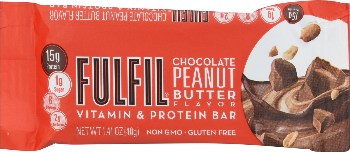 slide 6 of 12, FULFIL Chocolate Peanut Butter Flavored Protein Bar, 1.41 oz, 1.41 oz