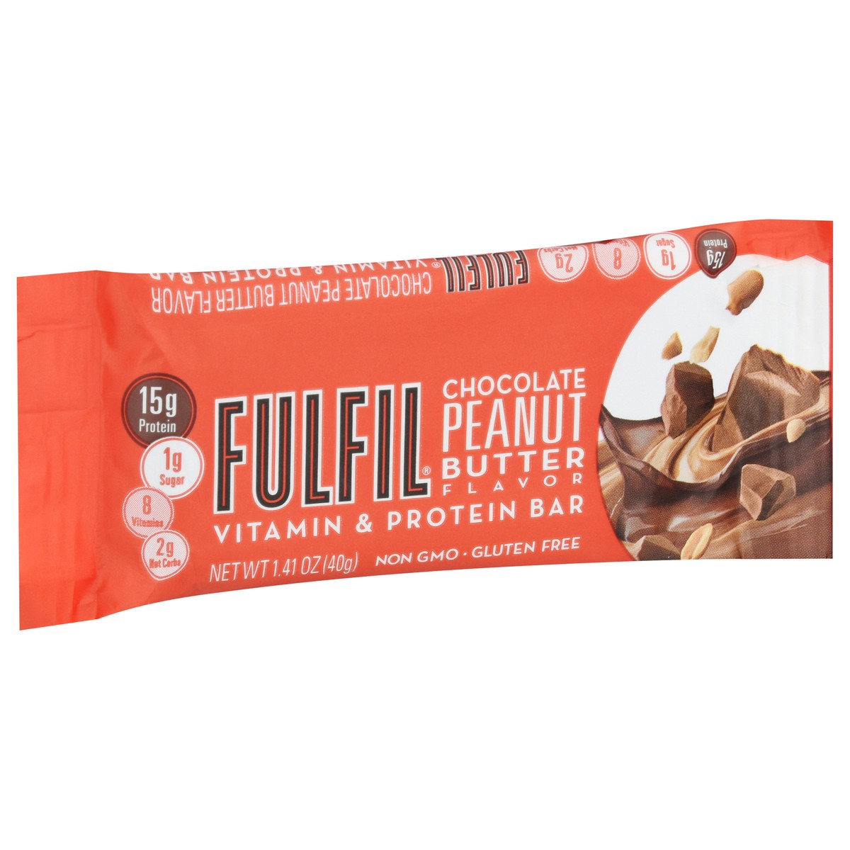 slide 9 of 12, FULFIL Chocolate Peanut Butter Flavored Protein Bar, 1.41 oz, 1.41 oz