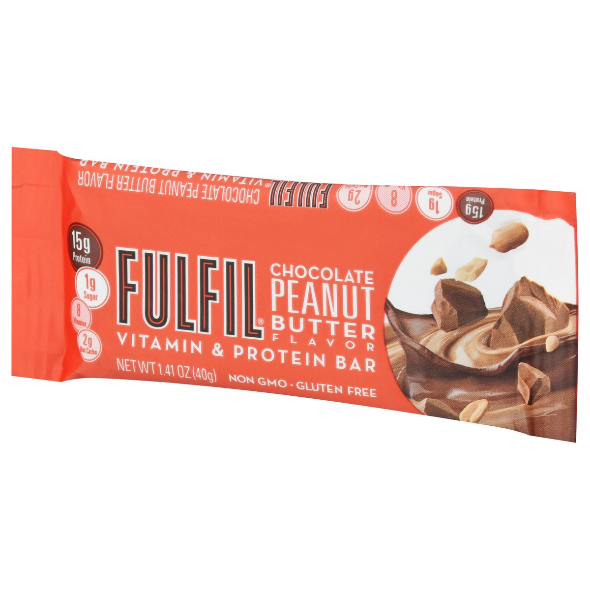 slide 8 of 12, FULFIL Chocolate Peanut Butter Flavored Protein Bar, 1.41 oz, 1.41 oz
