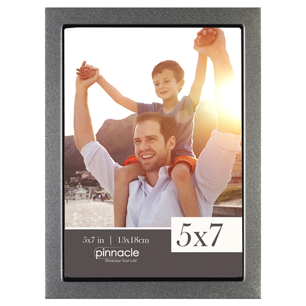 slide 1 of 1, Pinnacle 5 x 7 Silver with Thin Black Frame, 1 ct