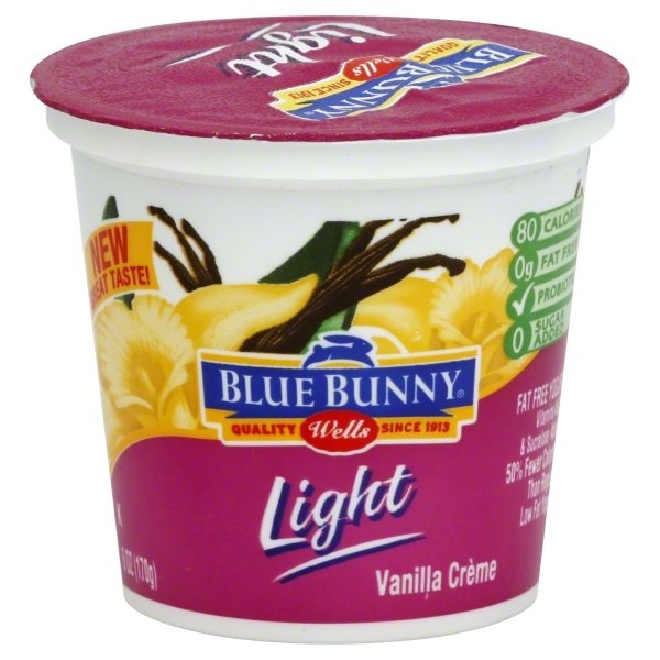 slide 1 of 4, Blue Bunny Fat Free Frozen Yogurt Homemade Vanilla, 1.75 qt