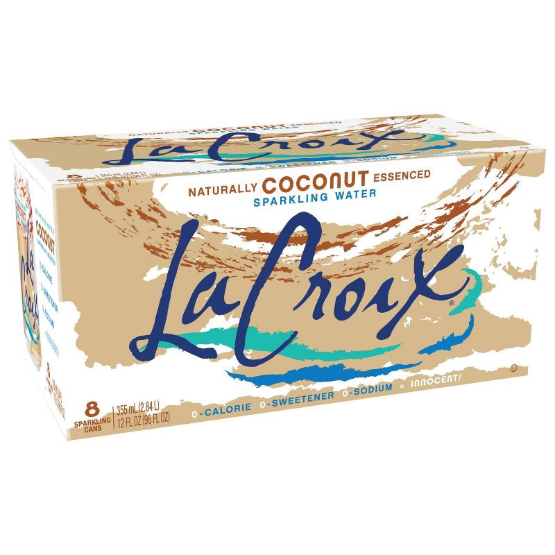 slide 1 of 7, LaCroix Sparkling Water Coconut - 8pk/12 fl oz Cans, 8 ct; 12 fl oz