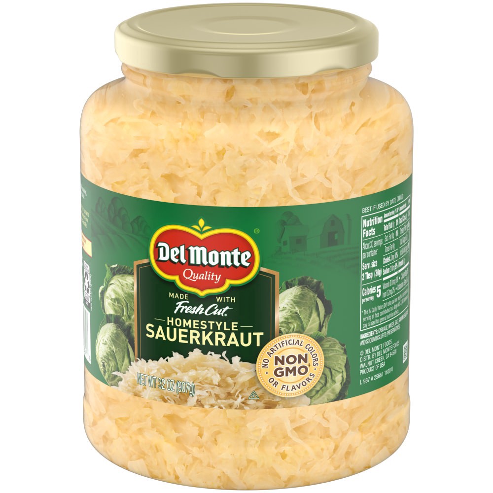 slide 1 of 1, Del Monte Homestyle Sauerkraut, 32 oz