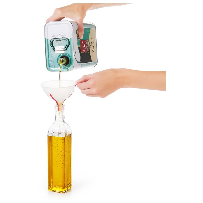 slide 3 of 3, OXO 3pc Funnel Set Red: Plastic, Dishwasher-Safe, Kitchen Funnels for Bottles, Small & Versatile Use, 3 ct