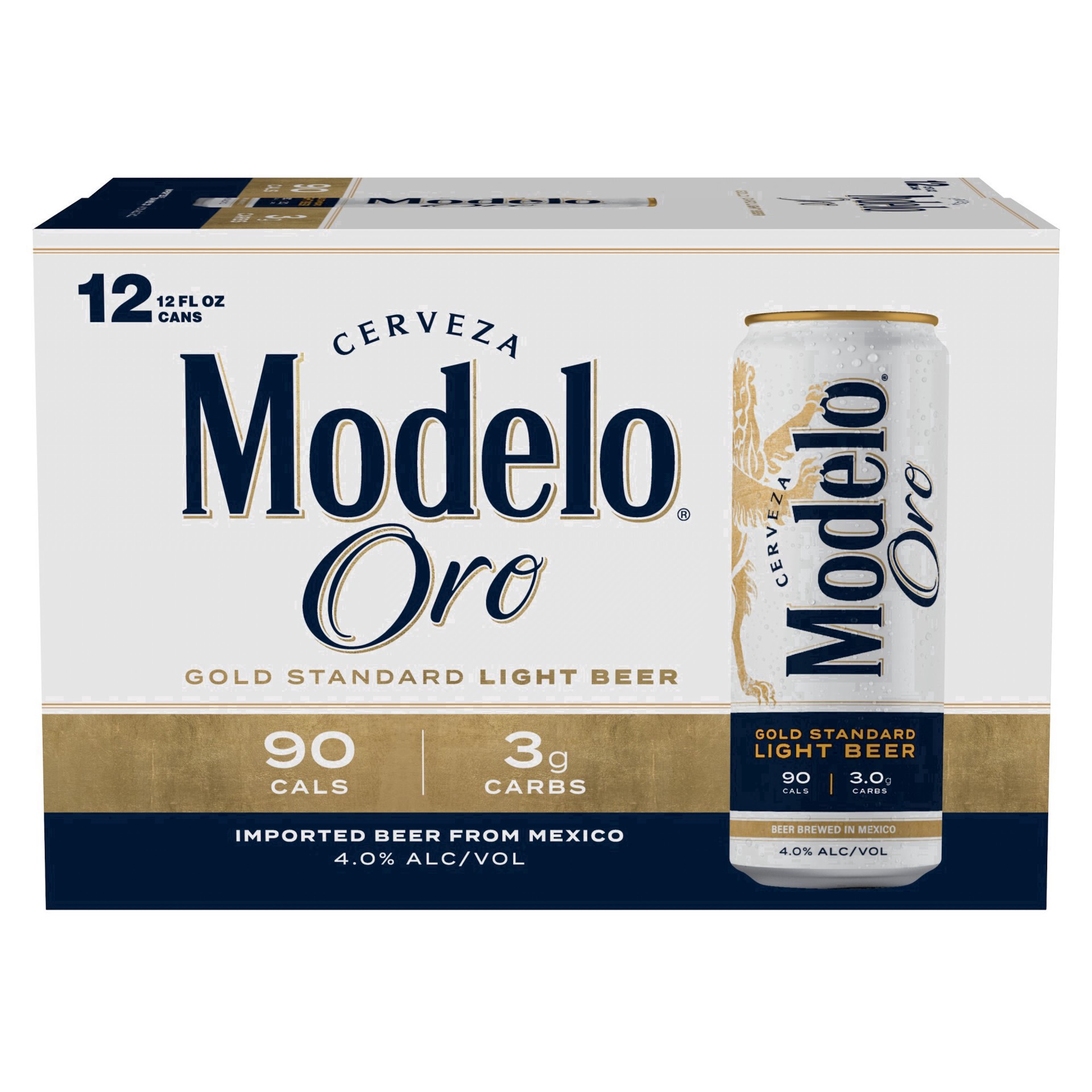 slide 15 of 45, Modelo Oro Mexican Lager Import Light Beer, 12 pk 12 fl oz Cans, 4.0% ABV, 12 ct