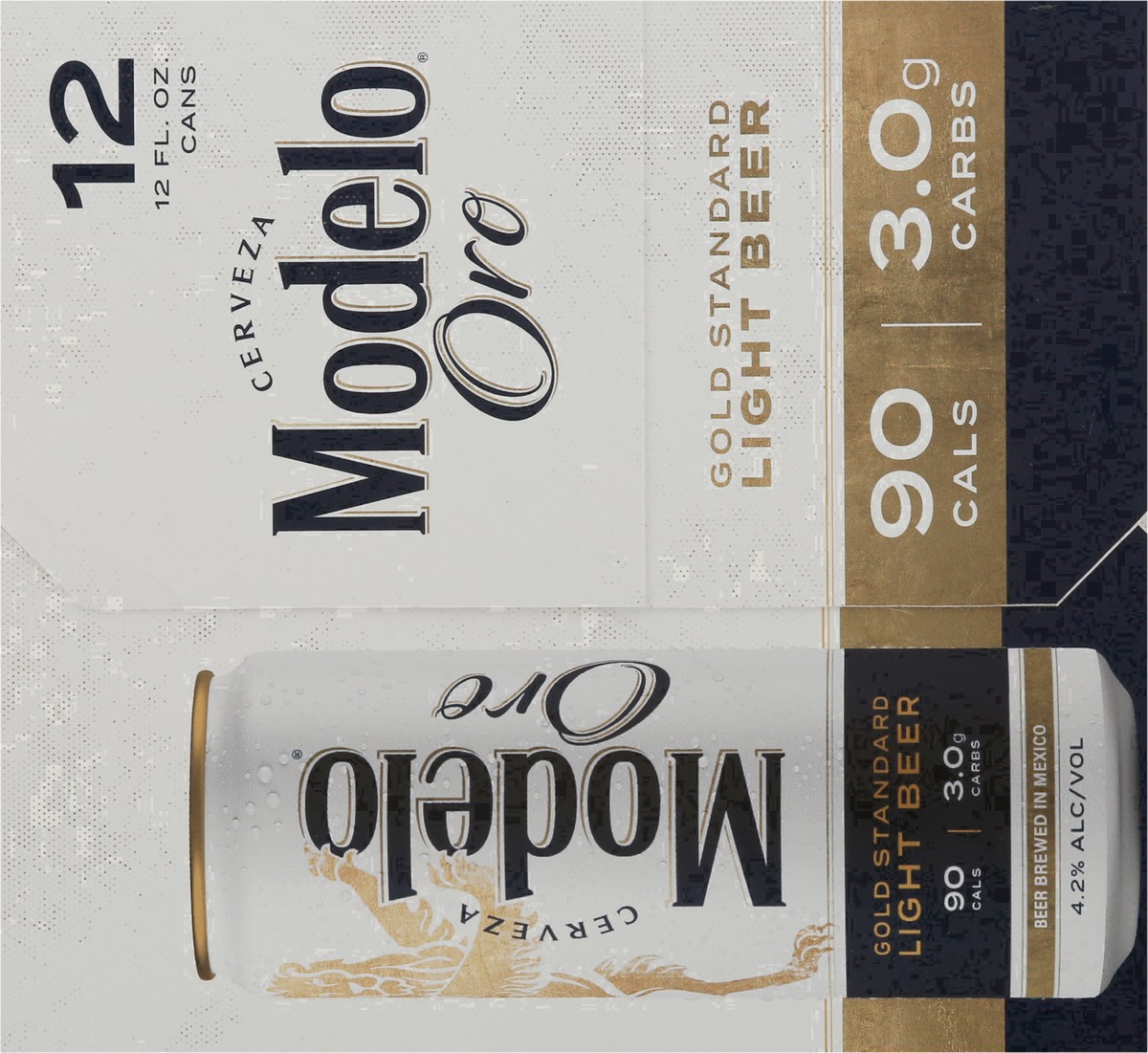 slide 10 of 45, Modelo Oro Mexican Lager Import Light Beer, 12 pk 12 fl oz Cans, 4.0% ABV, 12 ct
