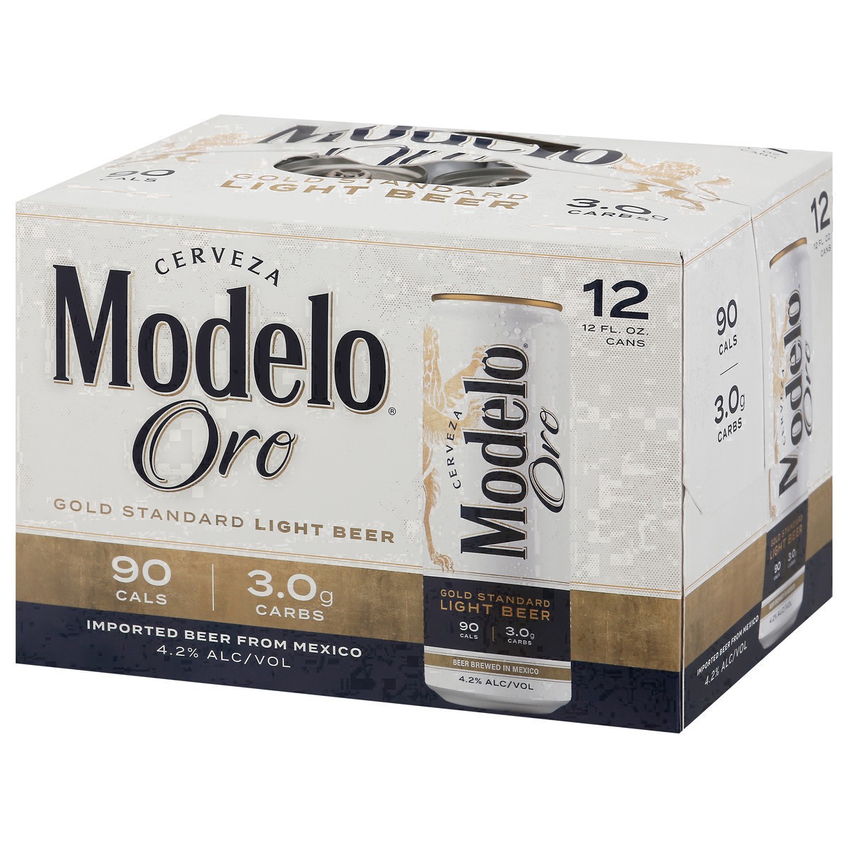 slide 40 of 45, Modelo Oro Mexican Lager Import Light Beer, 12 pk 12 fl oz Cans, 4.0% ABV, 12 ct