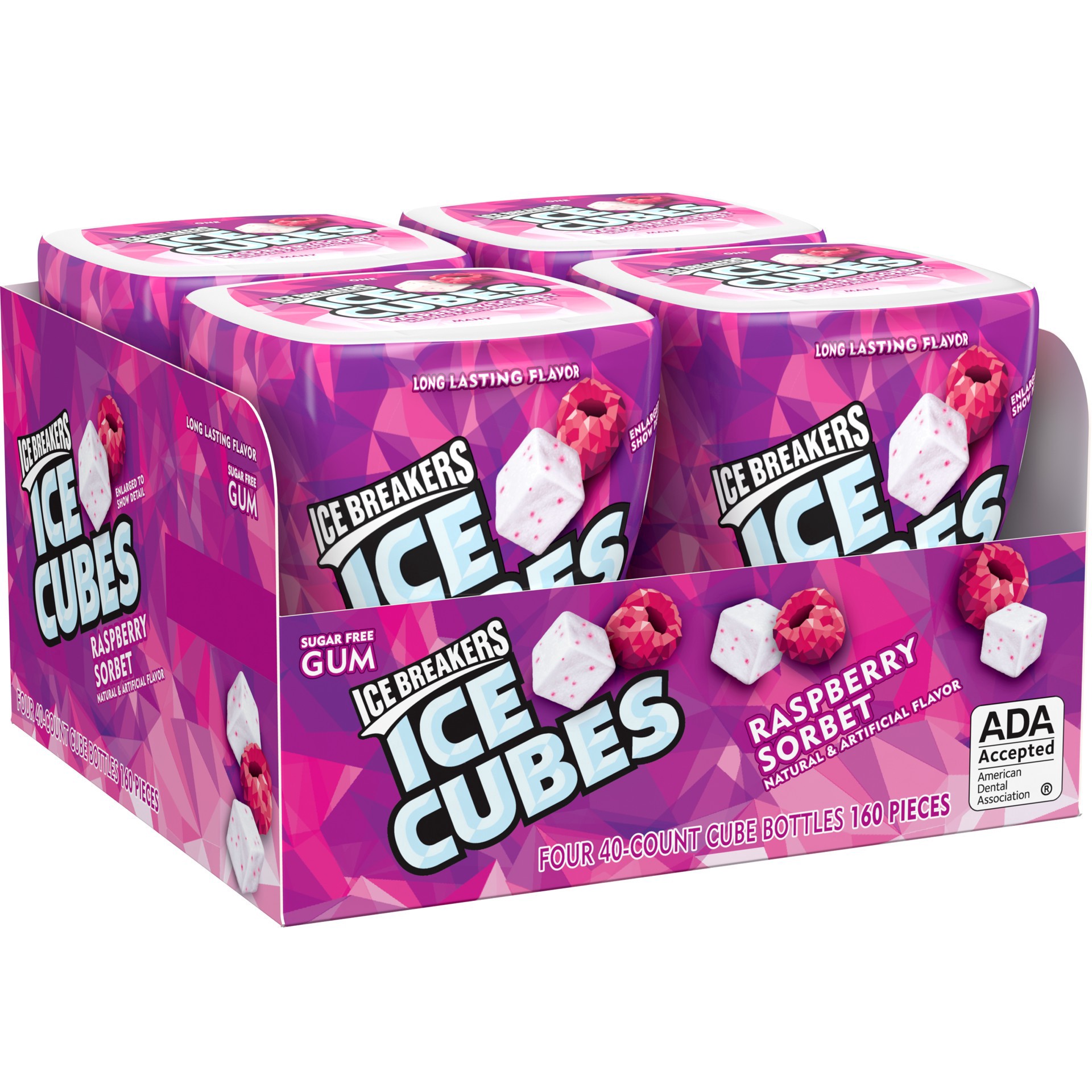slide 1 of 3, Ice Breakers Ice Cubes Raspberry Sorbet, 4 ct
