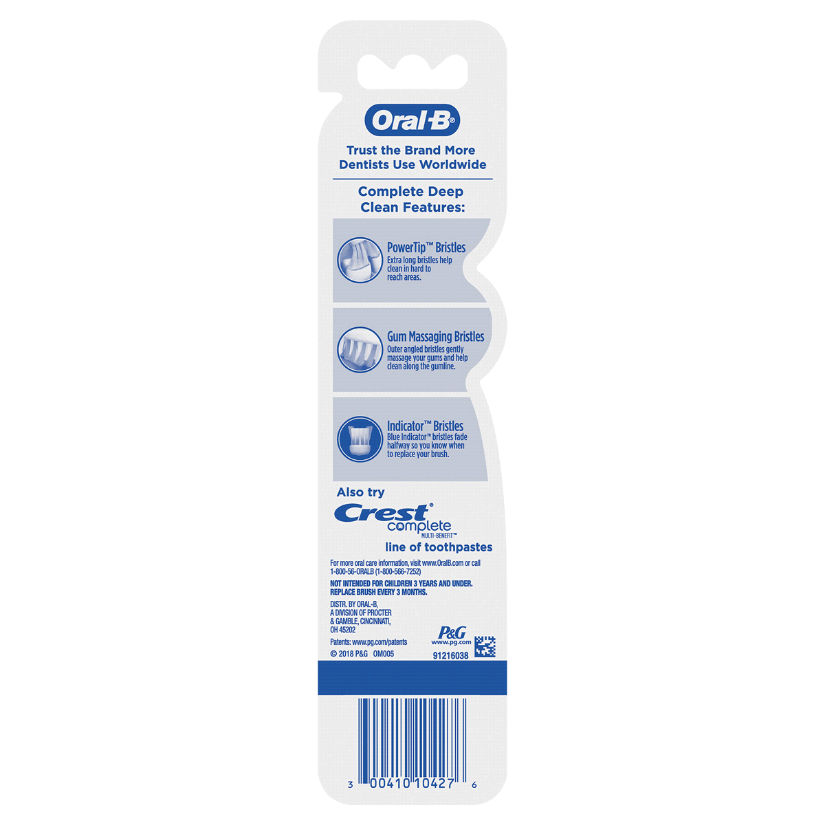 slide 3 of 4, Oral-B Complete Deep Clean Soft Bristle Toothbrush, 2 ct