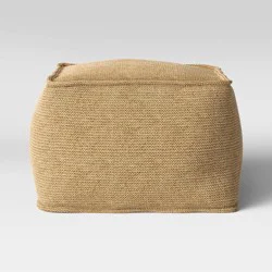 Outdoor Pouf Natural Woven - Threshold