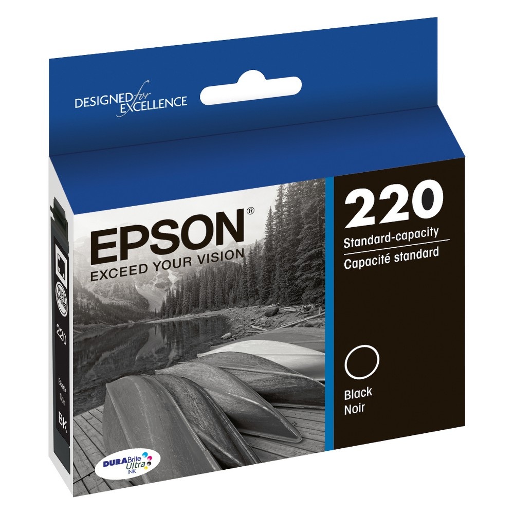 slide 2 of 5, Epson 220 Single Ink Cartridge - Black (T220120-CP), 1 ct