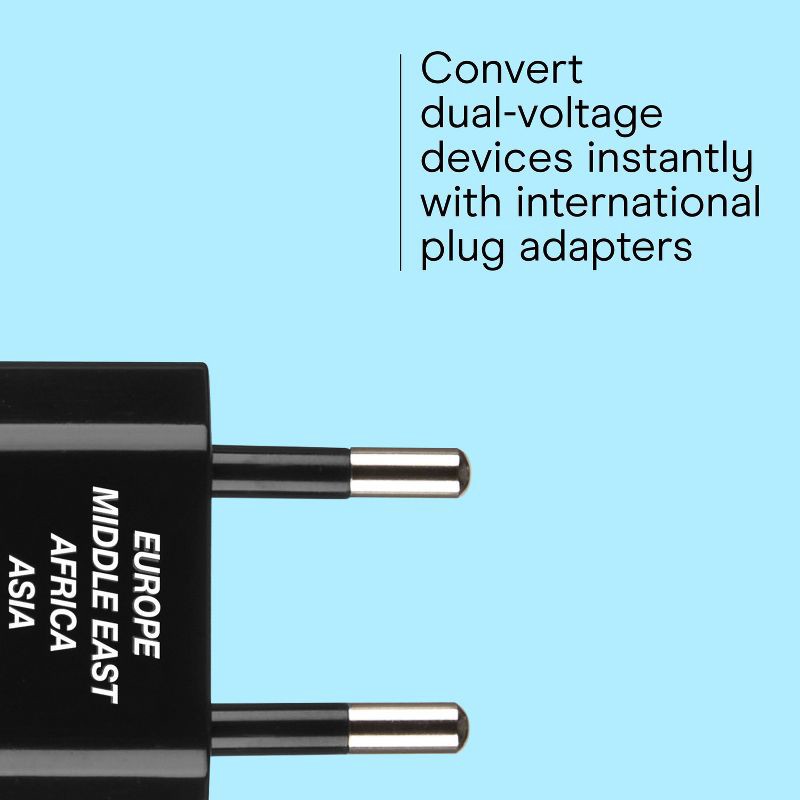 slide 3 of 7, Travel Smart by Conair Continental Adapter Plug Set - 3pk: for International Travel, 3 ct