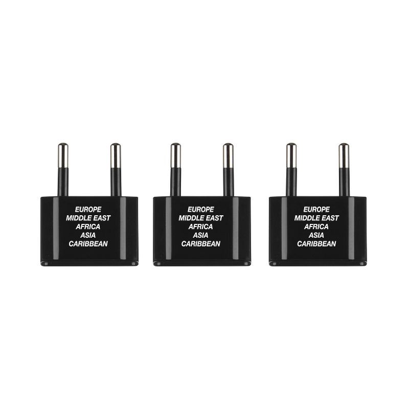 slide 1 of 7, Travel Smart by Conair Continental Adapter Plug Set - 3pk: for International Travel, 3 ct