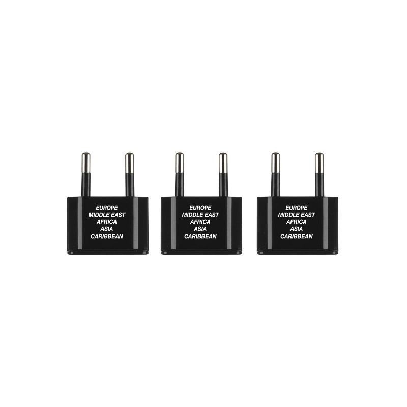 slide 1 of 4, Travel Smart by Conair Continental Adapter Plug Set - 3pk, 3 ct