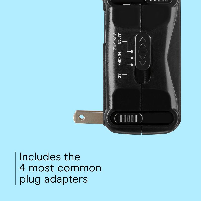 slide 4 of 10, Travel Smart by Conair All-in-One Adapter: Compatible with European Outlets, 1 ct