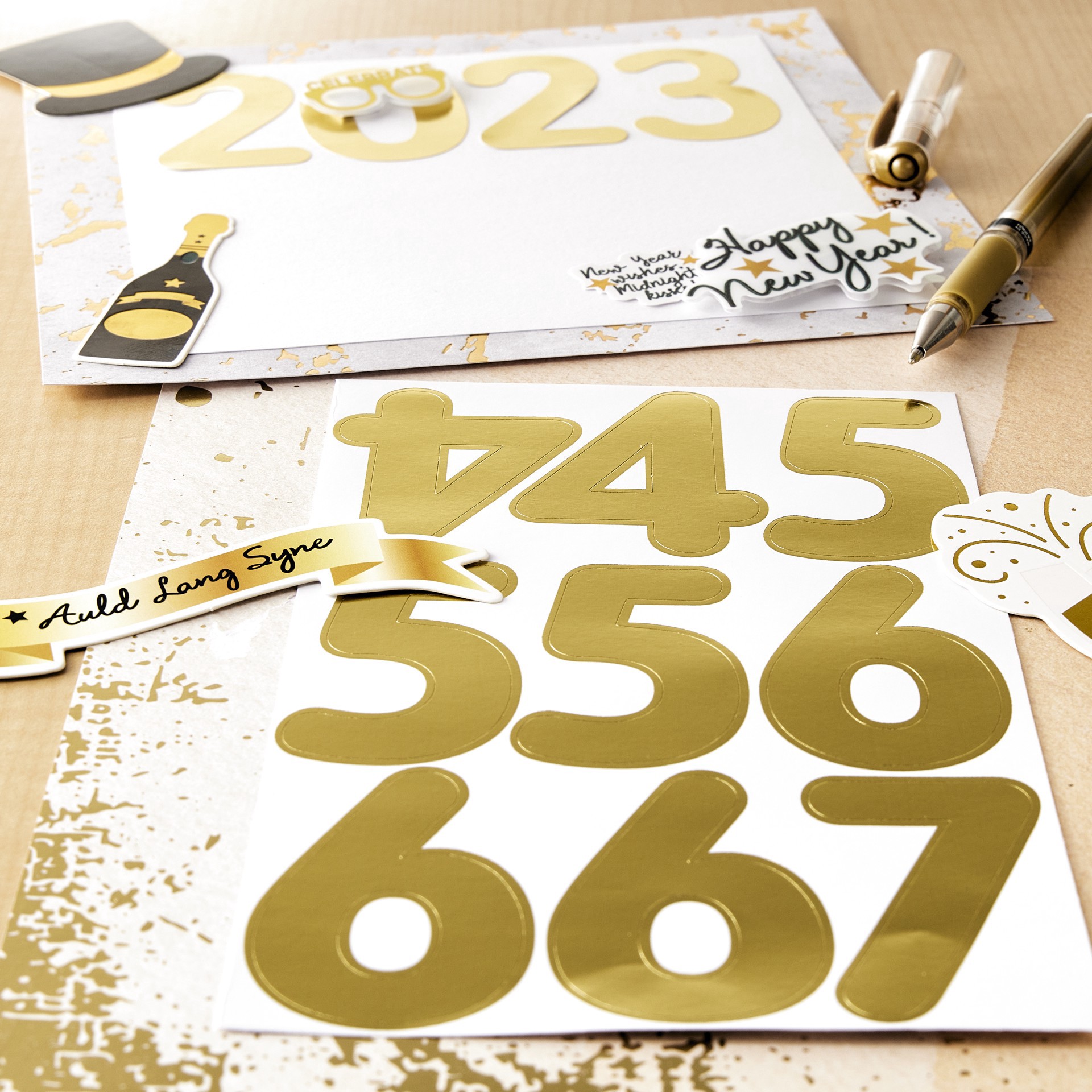 slide 4 of 5, Rounded Number Stickers By Recollections, 2.25 in